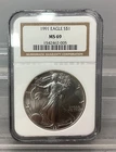 1991 American Silver Eagle - NGC - MS 69