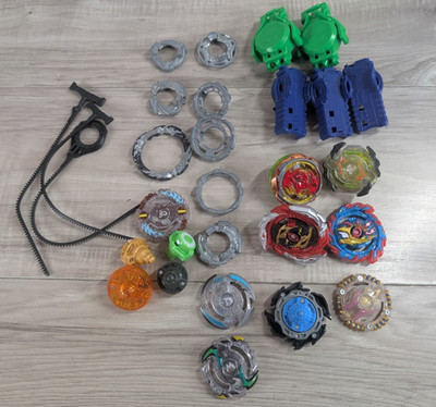 Beyblade Hasbro Lot of Beyblades and String Launcher MIX LOT