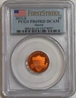2011 - S LINCOLN CENT- PCGS PR69RD DCAM SHIELD FS FLAG BRILLIANT RED