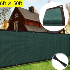 6X50ft Privacy Fence Cover Screen Fencing Mesh Shade Cover for Garden Yard Green