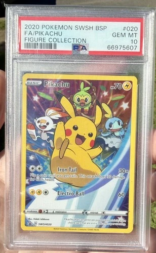 Pikachu SWSH020 Figure Collection Black Star Promo Pokemon GEM MINT PSA 10