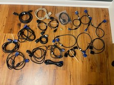 Lot of 19 VGA Cables Of Varying Lengths With Gender Changer