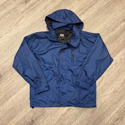 Helly Hansen Helly Tech Rain Jacket Men XS Navy Blue Packable Hooded Windbreaker