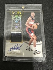 2024-25 Noir Kyshawn George Rookie Patch Auto Black And White Holo Gold /25