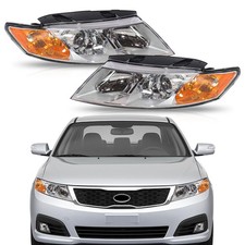 2pcs Front Headlight Chrome Bezel Lr For 2009-2010 Kia Optima Magentis