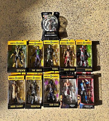 McFarlane Toys Mixed Lot 11pc Action Figures Mortal Kombat DC Spawn Joker