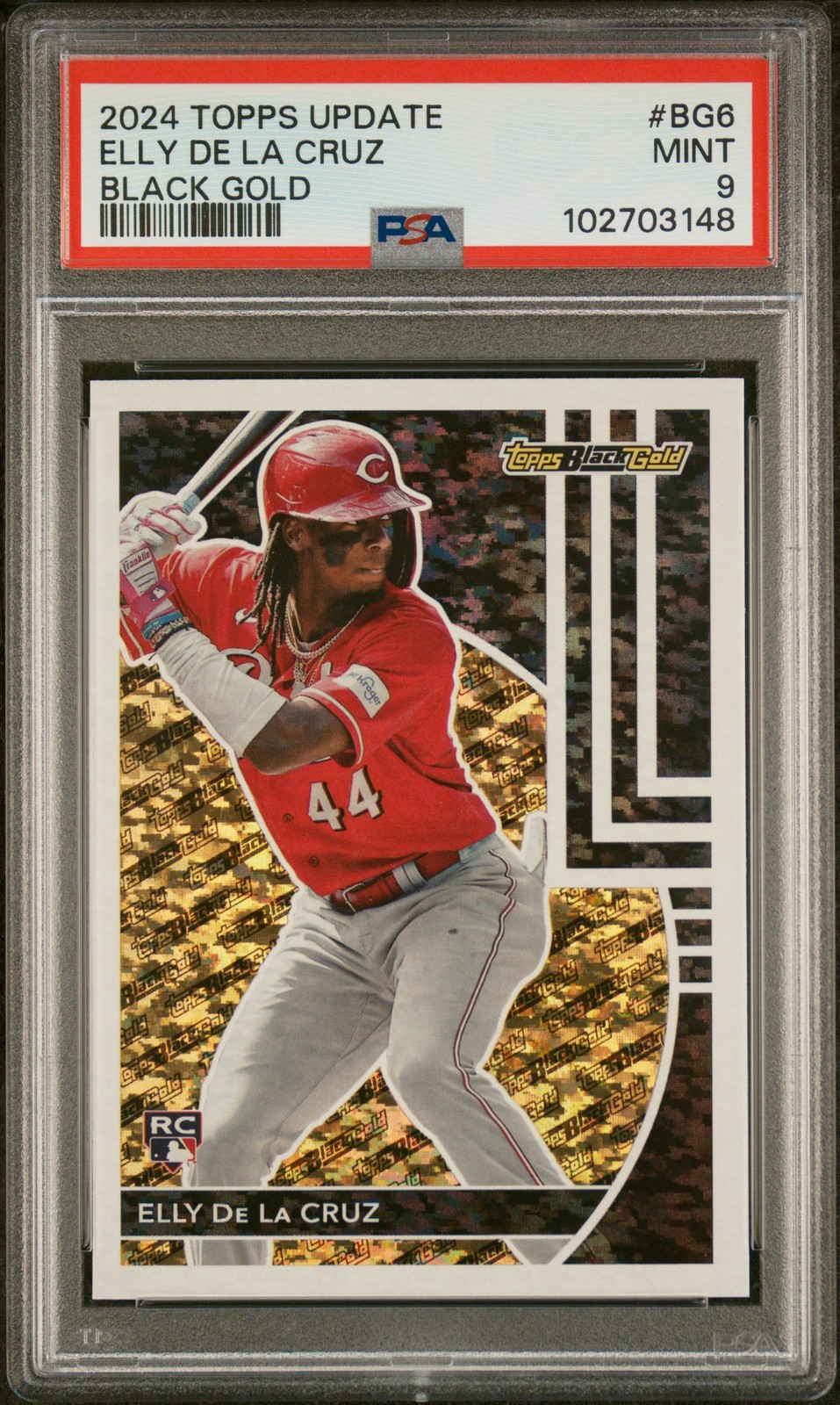 2024 Topps Update Topps Black Gold #BG6 Elly De La Cruz PSA 9