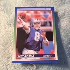 Score 1990 Troy Aikman Dallas Cowboys #21 Base Football Sports Trading Card