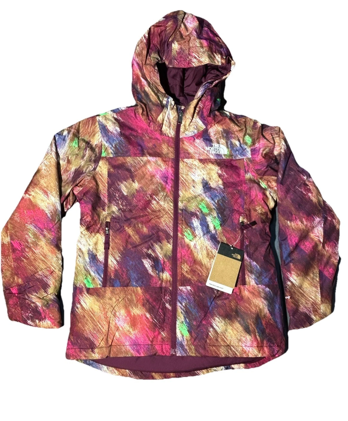 The North Face Freedom Insulated Jacket Boysenberry Paint Lightening Sz XL 14/16