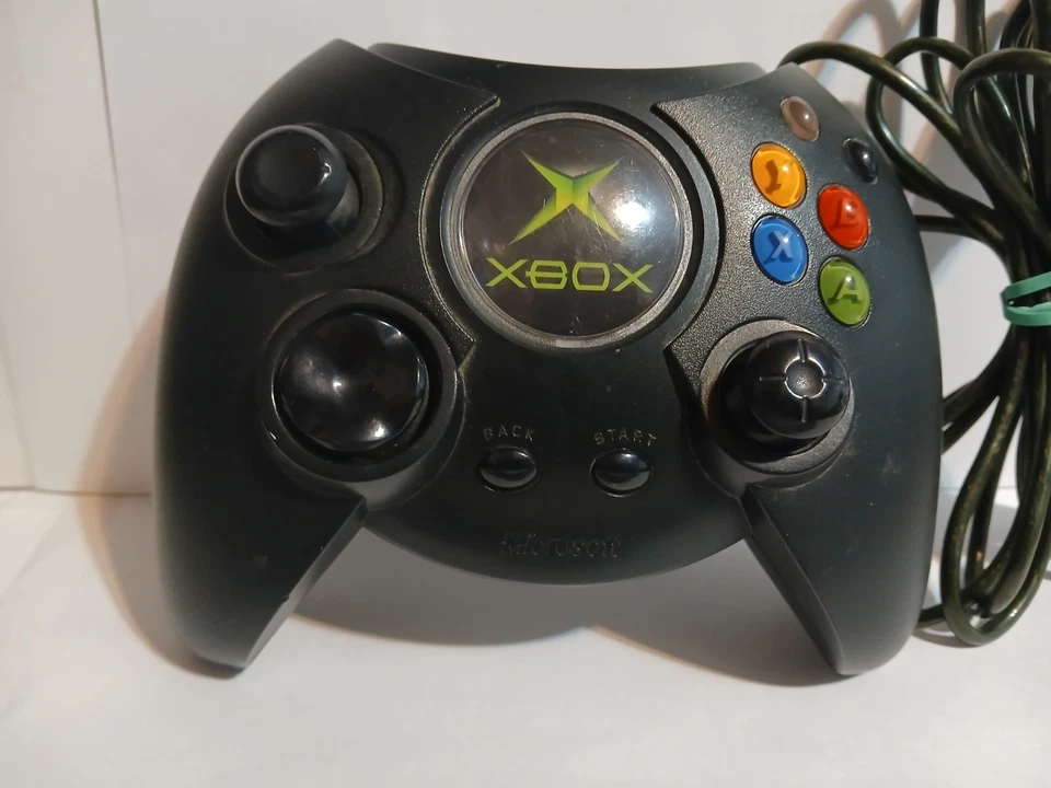 Original Microsoft XBOX Duke Controller X08-17160 tested works w breakaway cable - Image 2 of 4
