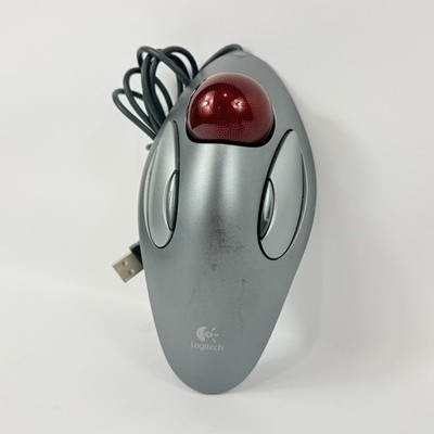 Logitech T-BC21 USB Optical Trackman Marble Mouse Trackball Tested Works Great