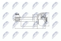 NTY Gelenksatz Antriebswelle NPZ-NS-010 FüR Nissan Patrol 3 Hardtop K160 Station