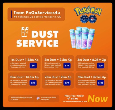 Pokémon Go Stardust 50 Million/FAST/READ DESCRIPTION