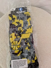 Utah Jazz NBA Phenom Curve Digi Mashup Socks Size LG For Bare Feet NWT