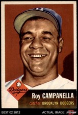1953 Topps #27 Roy Campanella Dodgers DOUBLE-PRINT HOF MVPw 6 - EX/MT