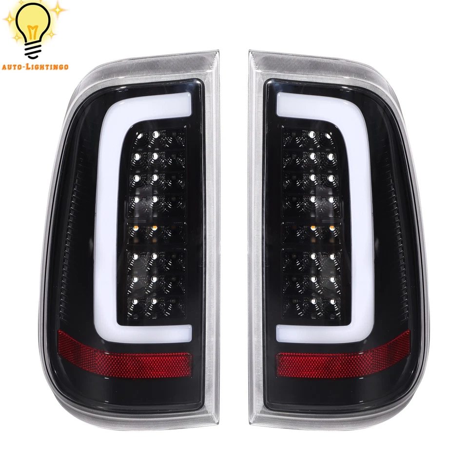 Tail Lights Lamps For 2008-2016 Ford F250 F350 F450 F550 SD Black Smoke LED Tube - Image 2 of 4