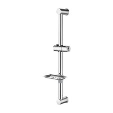 Ibergrif M20802 Shower Riser Rail, Wall Mounted Shower Slide Bar with Soap Dish