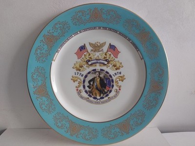 Bicentennial USA Teller Vereinigte Staaten von Amerika 1776-1976 Aynsley Sammlerstück