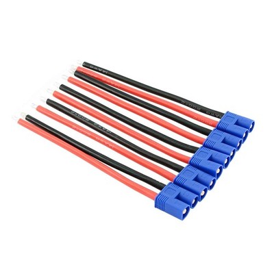 5 PCS EC3 Male Connectors Adapters With 10cm 14awg Silicone Wire RC Battery