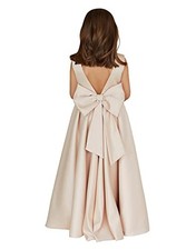 Flower Girl Dresses for Wedding Bow-Knot Elegant Satin Princess 6 Champagne
