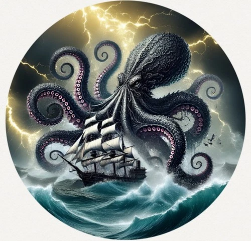 Hayleybug 1 oz Tentacles of Doom silver Ruthenium Mintage of 5 w/ COA Round #3