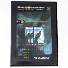 M-Audio Pro Sessions 03 These Drums Are Loud Loops Sound Library/Sampling CD