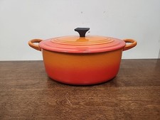 VINTAGE LE CREUSET FLAME ORANGE 1.5OT OVAL DUTCH OVEN - MATCHING A