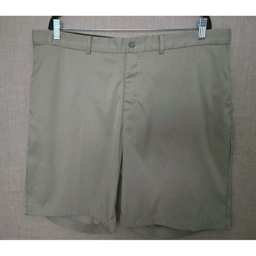 Nike Dri-FIT Golf Shorts Mens 40 Khaki Tan Standard Fit Flat Front Performance