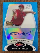 2008 ROSS DETWILER TOPPS FINEST BLUE REFRACTOR AUTO ROOKIE #164 NATIONALS #/399