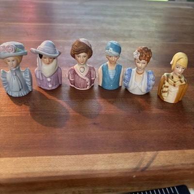 Avon Thimbles American Ladies Fashion Through The Years Set of 6