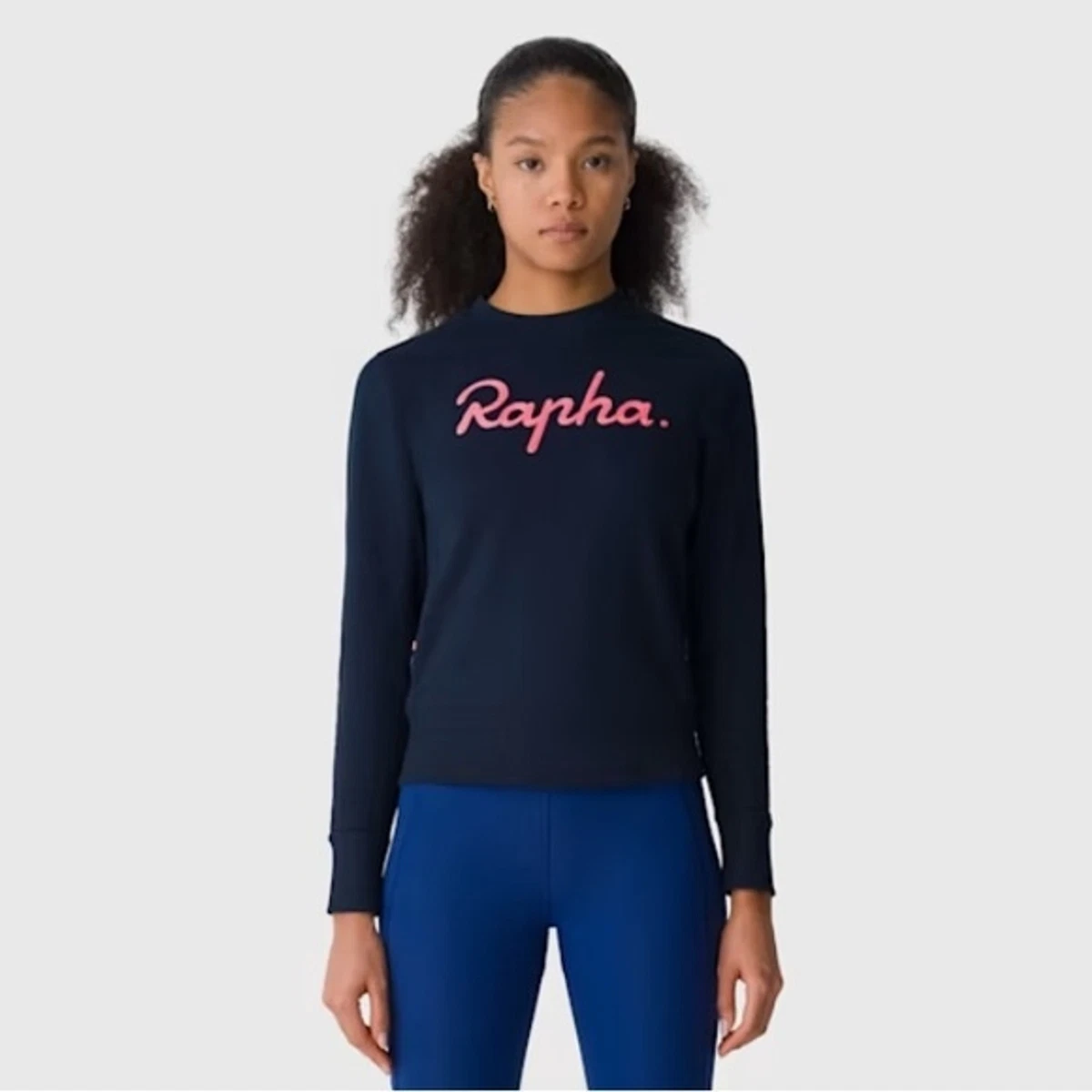 Rapha WOMEN S LOGO SWEATSHIRT BLUE SIZE XSMALL