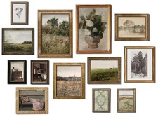 Kizbok Vintage Wall Art Prints -Vintage Gallery Wall Art Eclectic French Coun...
