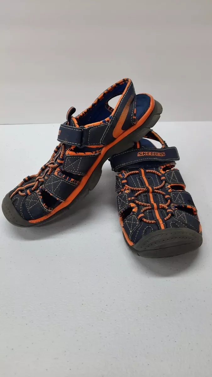 Skechers SKX Sport Slip On Sandals Kids Size 13 Waterproof Navy Orange eBay