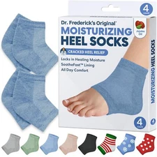Moisturizing Heel Socks for Cracked Heel Treatment - 2 Pairs - Socks for Dry ...