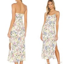 $295 Alice + Olivia Harmony Slip Dress in White Floral Print Sz 10 NWT