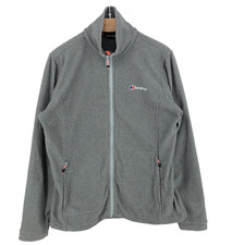 BERGHAUS Women Full Zip High Neck Grey Jumper Fleece Size L - UK:14