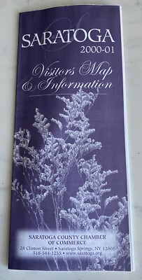 New Vintage 2000-2001  Saratoga Springs  NY  Visitors Map & Information brochure