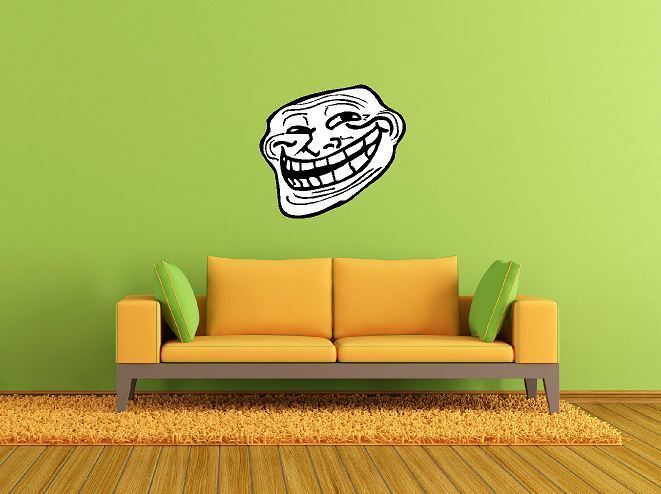  Internet Troll Face Meme - 6.0x4.8 - Vinyl Decal