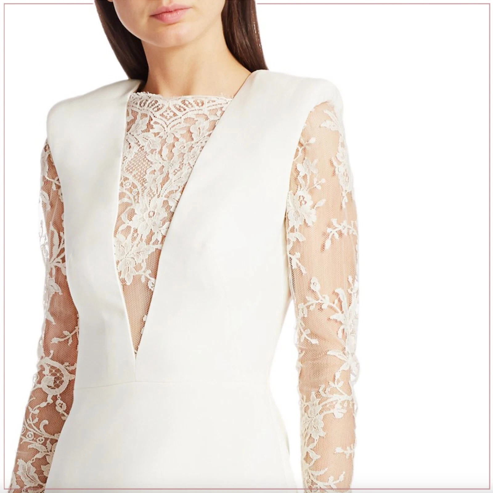 Abito da passerella Alexander McQueen strutturato in pizzo avorio $3995