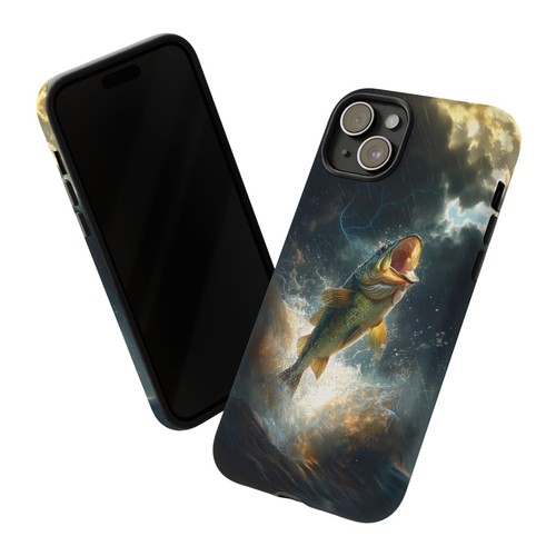 Big Mouth Bass Fish Thunderstorm River - Phone Case for iPhone, Galaxy, Pixel - 第 50/281 張圖片