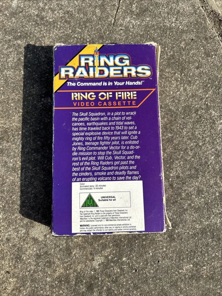 Ring Raiders - Ring of Fire - VHS Tape - 1989 - Matchbox - Animated - Image 2 of 4