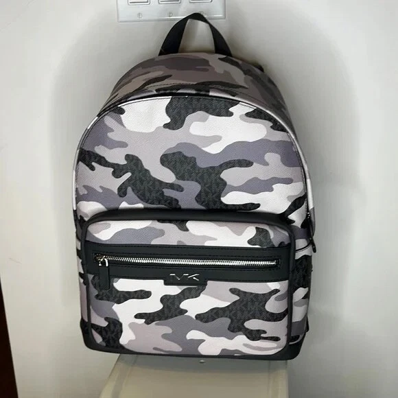 Michael kors on sale black camo backpack