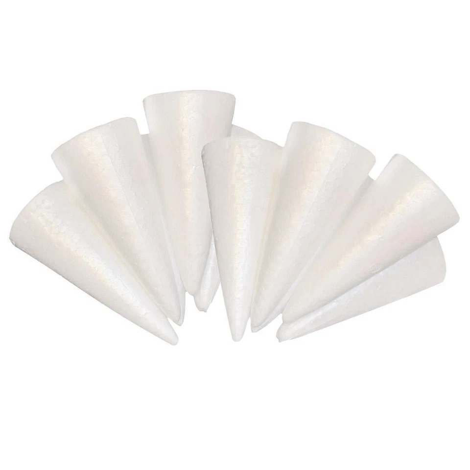 30pcs Cone Styrofoam Foam Christmas Tree Ornament for DIY Model Making 150mm - Image 4 of 4