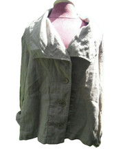 FLAX LINEN JACKET / blazer size 1G Generous  100 linen 
