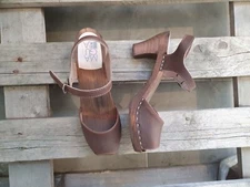 Swedish Clogs Sandals Maguba Bologna Brown Nubuck Narrow