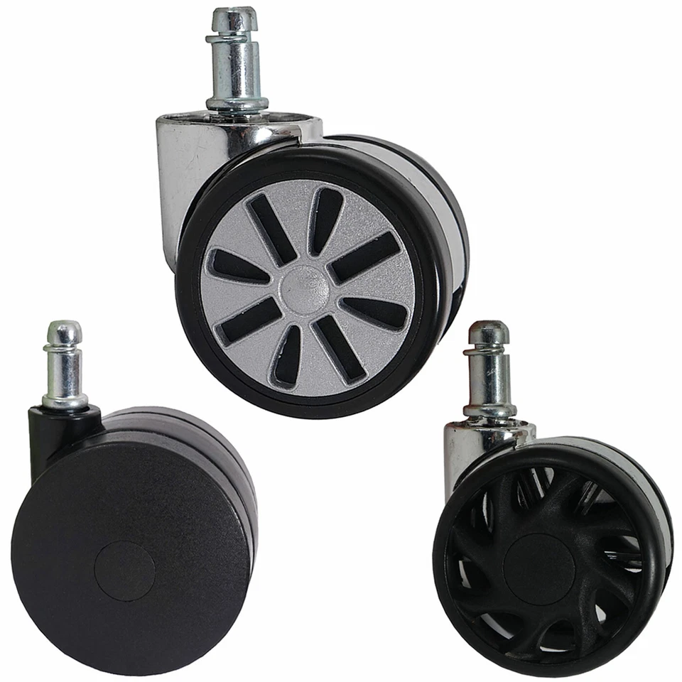 5er-Set Hartbodenrollen, Bürostuhl-Rollen Stuhlrollen, 120/150kg belastbar
