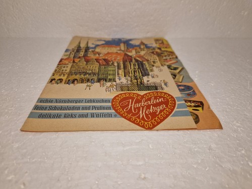 ANTIGUO PROSPECTO HAEBERLEIN CARNICERO AÑOS 60 GALLETAS DE JENGIBRE GOFRES CHOCOLATE