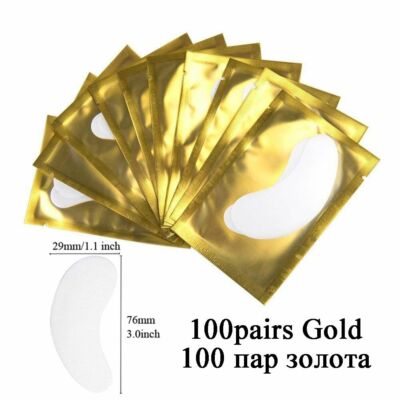 100Pair Lint Free Under Eye Gel Pad Hydrating Grafted Eyelashes Extension Patch