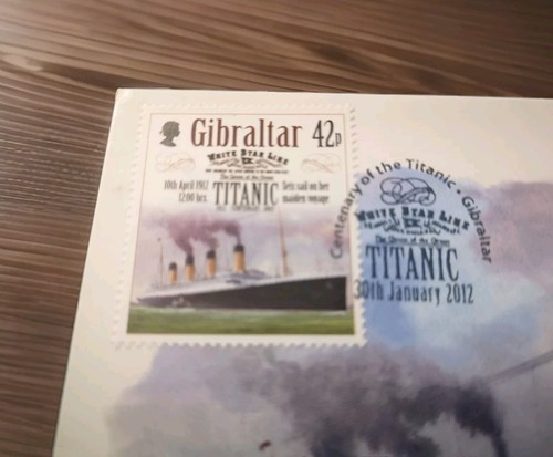 Gibraltar Titanic Centenary 30th January 2012 White Star Line First Day Cover - Picture 3 of 3