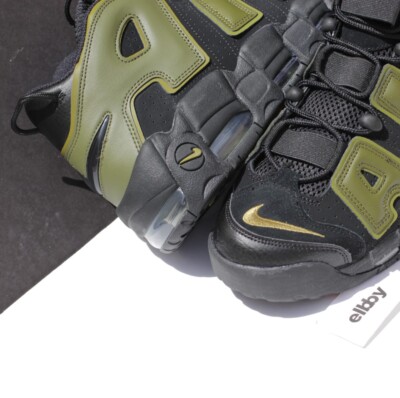 Nike Air More Uptempo '96 Black Rough Green Olive Men's Size 10